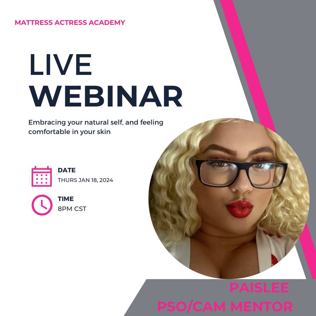 PaisleewithMAA's tweet photo. Good Evening Mattress Actress, Tonight’s webinar is about embracing you!! Flaws &amp; All! It has truly be a self discovery experience these past 5 years and I just want to share it, and provide a safe space to share your journey as well!! https://t.co/hRiAQcBrq9