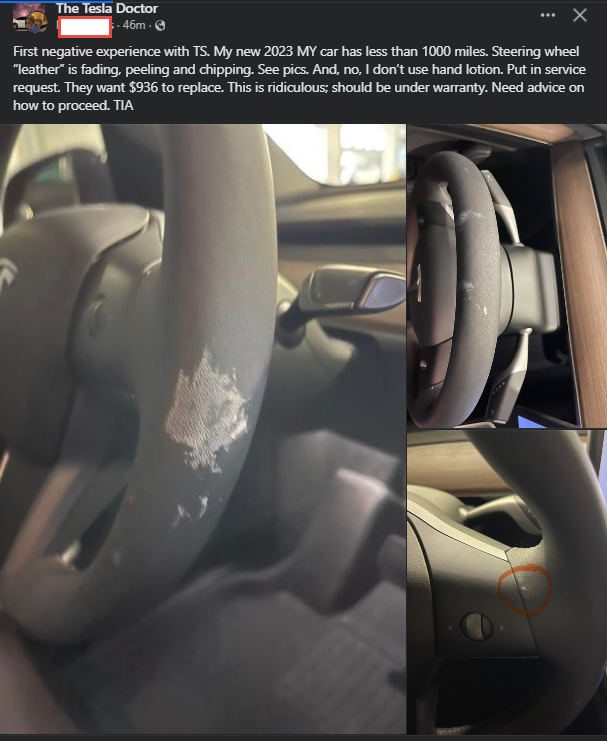 beyerch's tweet image. More of that #quality &amp;amp; #service.  

How would this NOT be covered under #warranty ? 
 #WTF , #Tesla 

#musked $TSLA #TSLA $TSLAQ #TSLAQ #EVs #cars #cheapmaterials