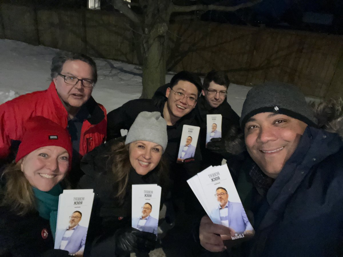 Knocking on doors with @rrockdurham Liberal Candidate for Durham and Team Ontario this evening! We need a local leader who will fight to put more money in families’ pockets, build a strong economy and create good middle class jobs. Vote Robert Rock!!!