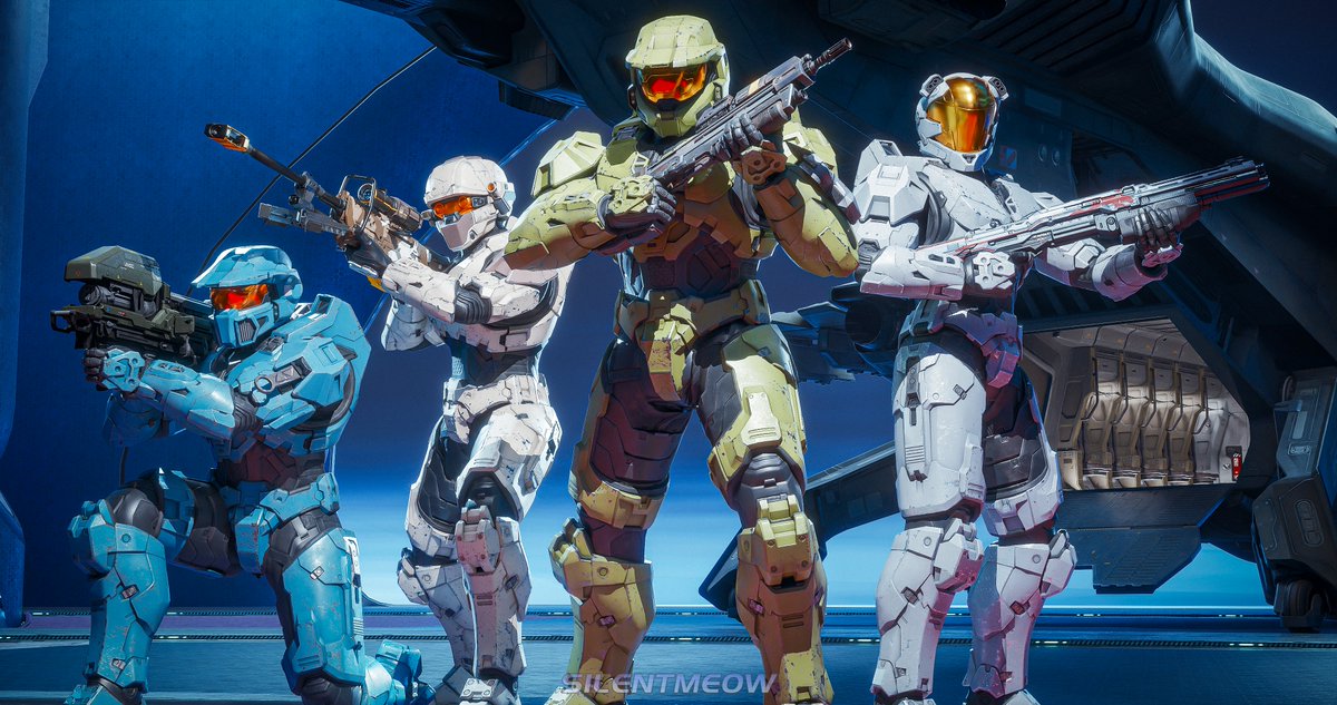 Silent1Meow's tweet image. &quot;Legends&quot;

- Rendered in Blender 4.0 Cycles -
- Composited in Blender/Photoshop -
- All likes and reposts are appreciated -

#Halo #HaloInfinite #HaloSpotlight #Blender3d #b3d
