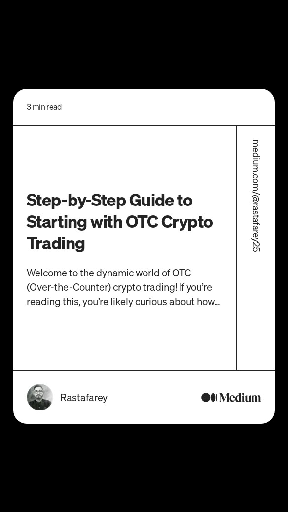 dora8157's tweet image. Read this story from Rastafarey on Medium: medium.com/@rastafarey25/…

#OtcCryptoTrading   #BitcoinTrading   #Portfoliodiversification  #CryptoTrading   #cryptocurrency