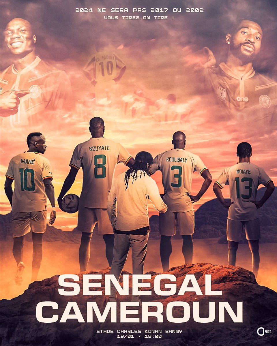chronomusictv's tweet photo. SÉNÉGAL 🇸🇳  ⚔️  🇨🇲 CAMEROUN

𝗖’𝗘𝗦𝗧 𝗔𝗨𝗝𝗢𝗨𝗥𝗗’𝗛𝗨𝗜. 🔥#football #CAN2023 #Cameron #Senegal https://t.co/1fbgWossyx