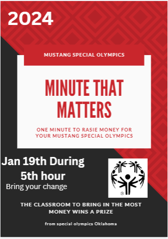 Attention all MHS students: be prepared for 5th hour tomorrow!  Bring change or bills to donate towards a GREAT cause.
#TheMinutethatMatters #UnifedClub #GoBroncos