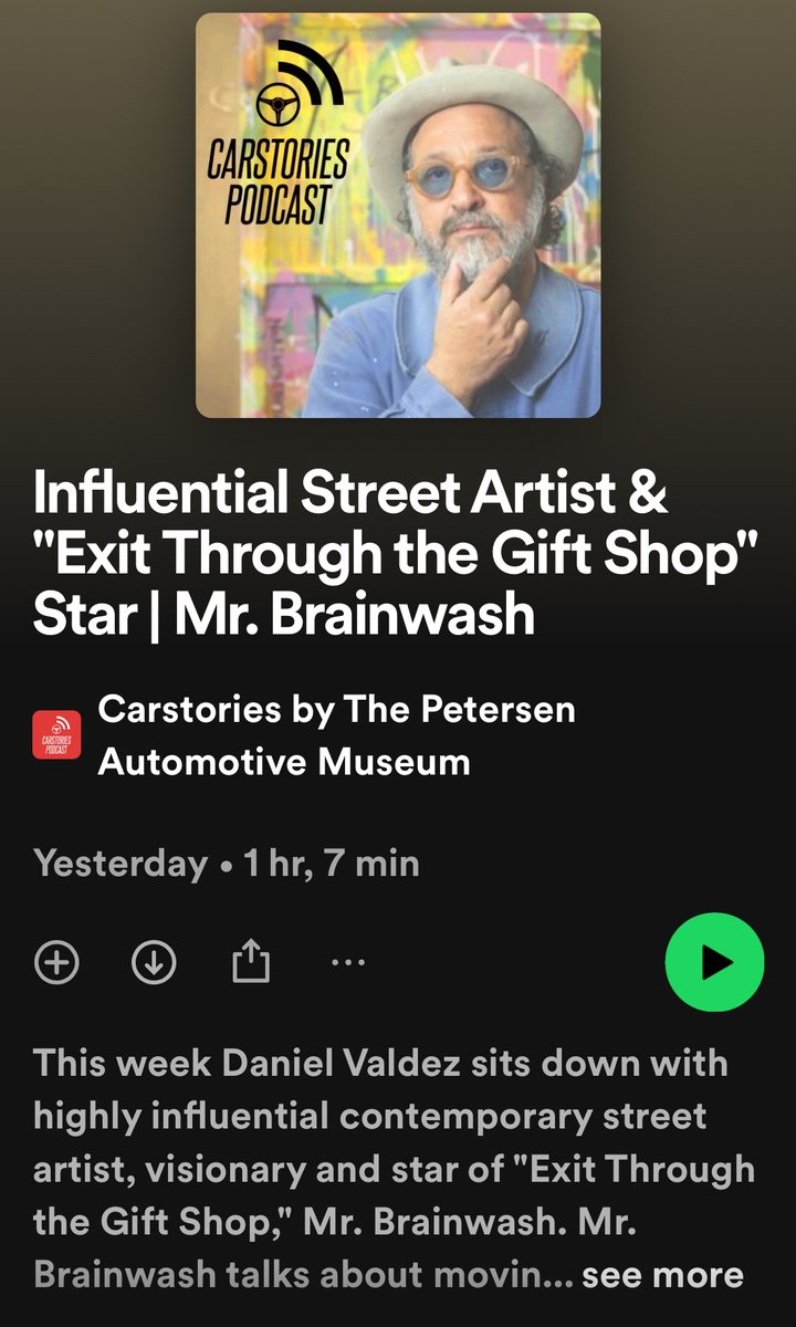 MR BRAINWASH X CARSTORIES BY THE PETERSEN AUTOMOTIVE MUSEUM podcasters.spotify.com/pod/show/carst…