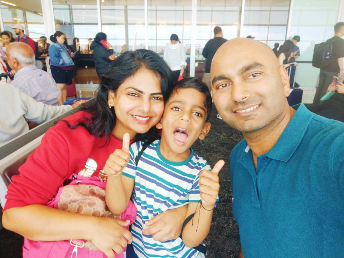 First trip to India in seven years. First trip for the little guy.  Excitement is quite evident ♥️
#travelling