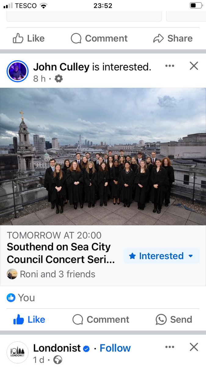 This will be a great concert @SouthendCityC Concert Series. @josephgfort @KingsCollegeLon Choir.