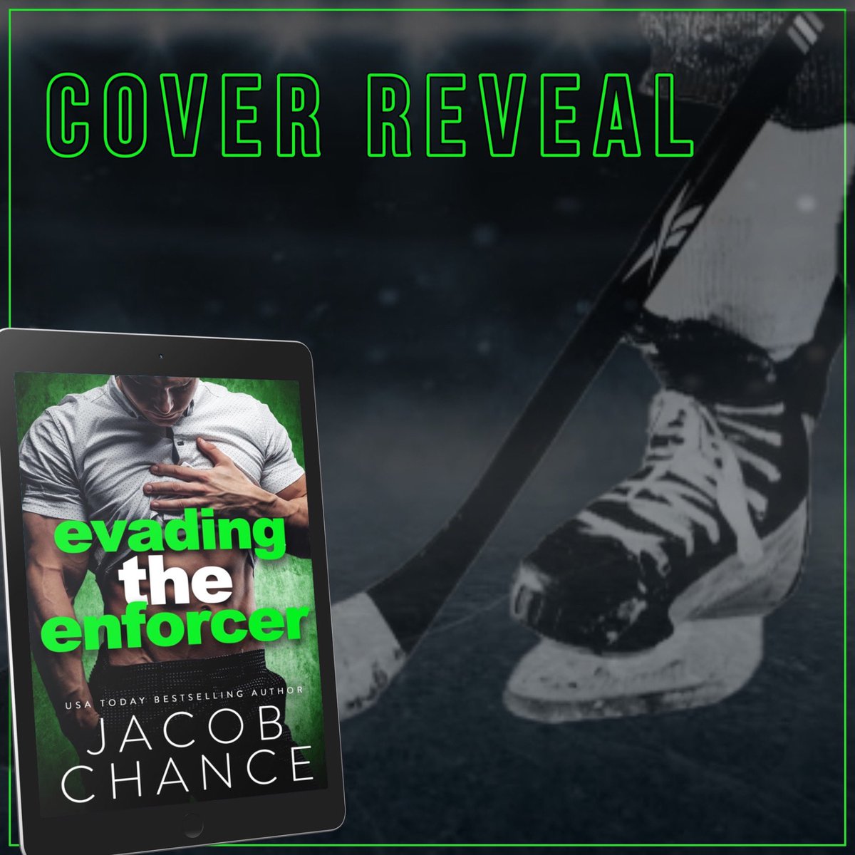 💚🏒 #CoverReveal 💚🏒

#ComingSoon from #AuthorJacobChance. 𝘌𝘝𝘈𝘋𝘐𝘕𝘎 𝘛𝘏𝘌 𝘌𝘕𝘍𝘖𝘙𝘊𝘌𝘙 will be the next book in the #CharlestonCoyotesSeries. 

Go to bit.ly/47DLMdX for details.

#HockeyRomance #RomCom #FakeEngagement #UpcomingRelease