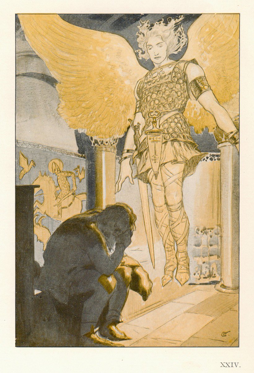 xe0_xeo's tweet photo. Illustrations by J.G. Cornelius for the book "La Chanson De Roland" (1912) https://t.co/1LvJPHKiAp