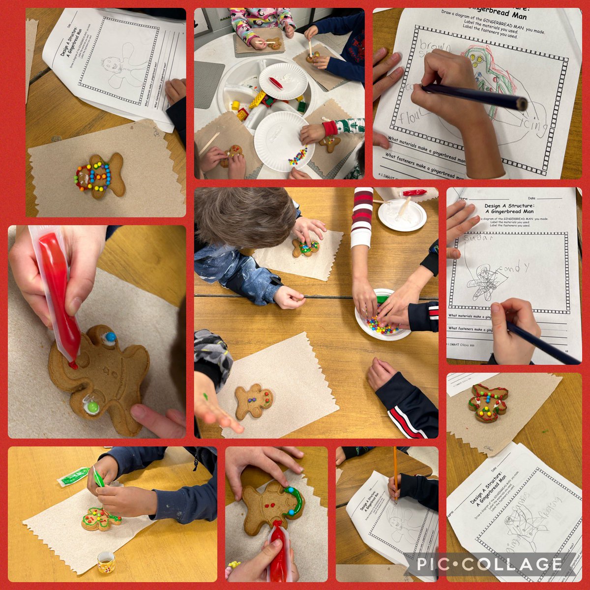 Gr1’s investigated, designed and built Christmas themed structures in December, by choosing their own materials &amp; fasteners for their designs- a Christmas tree ornament for our tree, the stable where Jesus was born and gingerbread cookies! <a href="/smiycdsb/">St. Mary Immaculate CES</a>