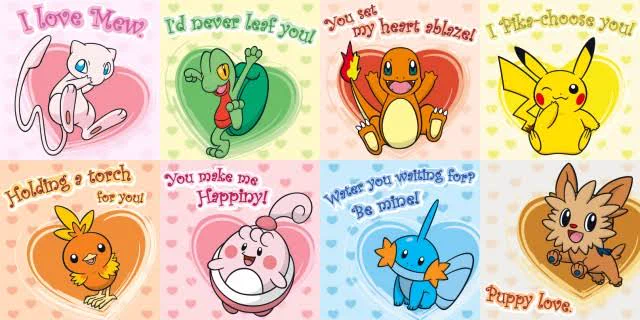 I wanna draw some valentines cards with pokemon with cheesy catchlines...any ideas 👀