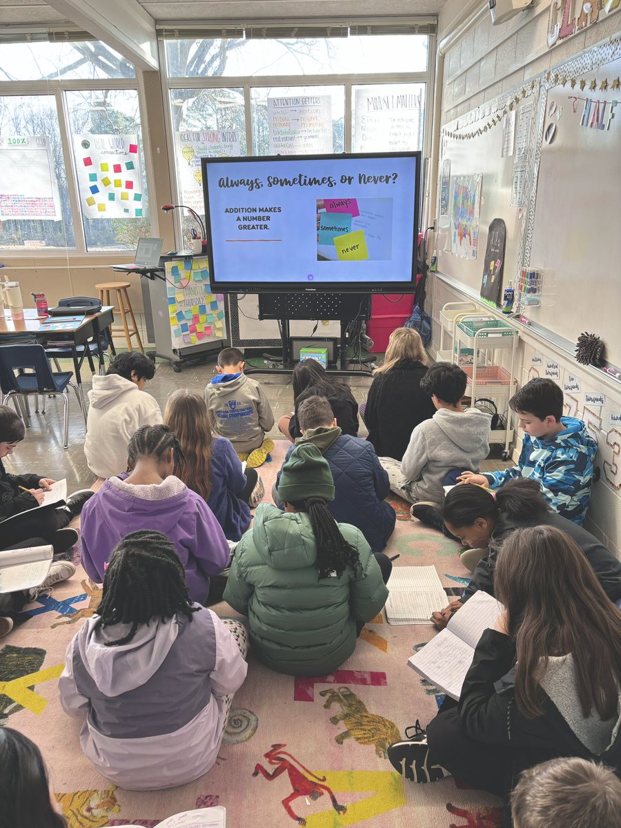 MoreMathPlease's tweet image. Great discussion today for our math warm up using “Always, Sometimes, or Never” ❓ #ITeachMath #T2T @SouthwestES @wsfcs