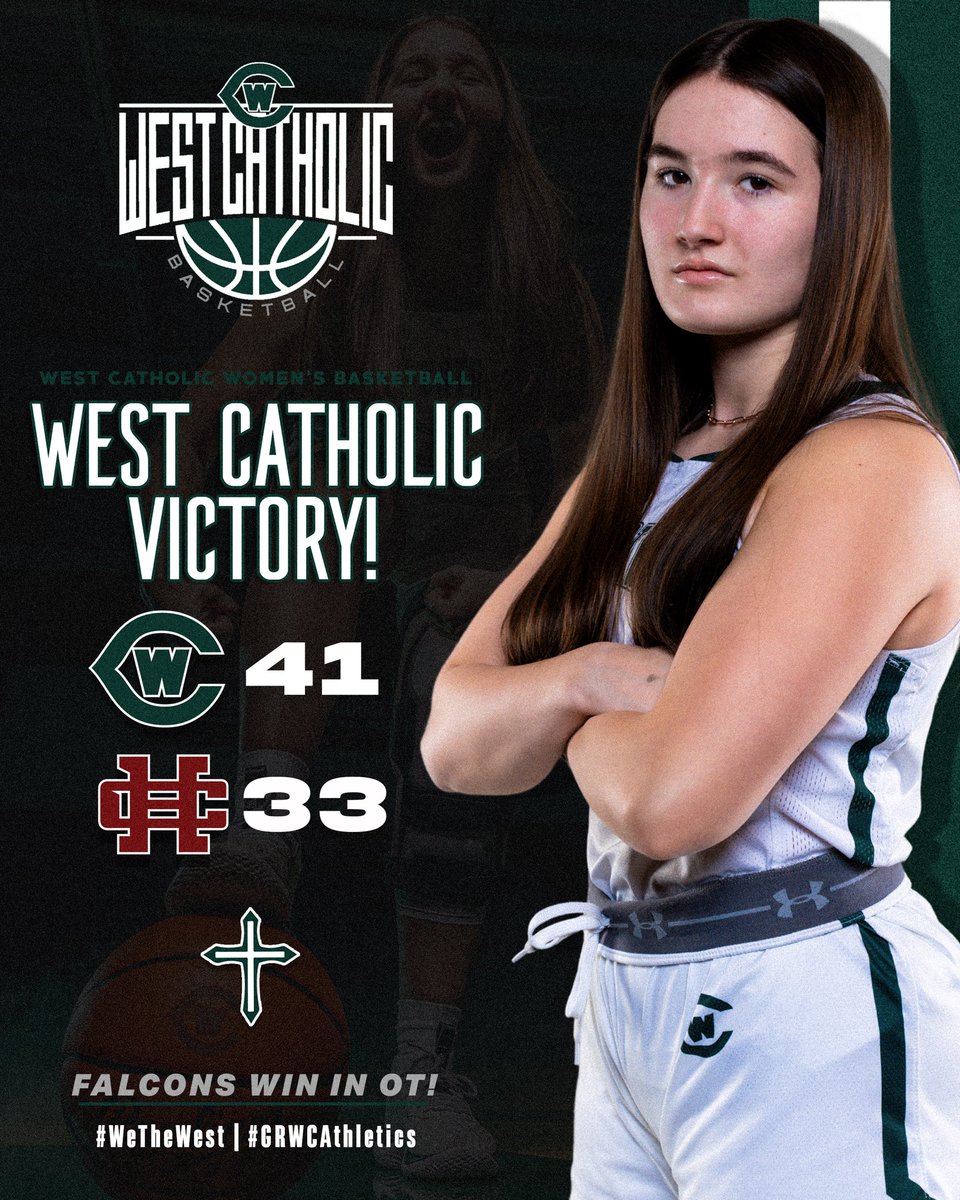 GRWCAthletics's tweet photo. WEST CATHOLIC WINS!

Really proud of our Varsity Women’s Hoops team for their effort last night! Coming back to force overtime, the girls came away with a big time win over Holland Christian to stay unbeaten in the OK-Blue! 

Keep it up, ladies! 

#WeTheWest | #GRWCAthletics https://t.co/zZZhKnuEjg