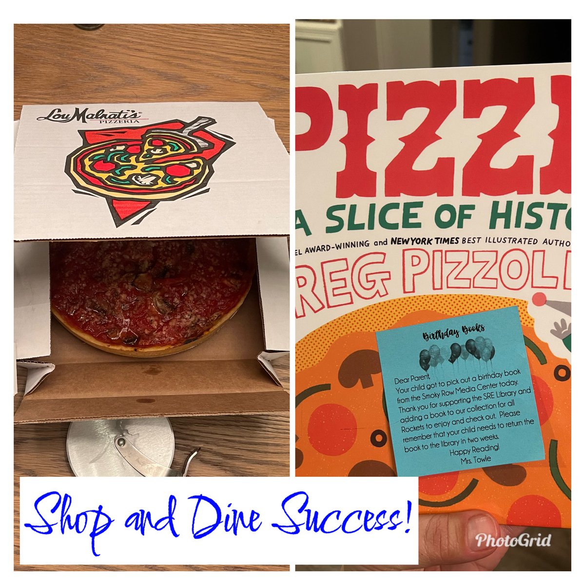 Pizza and Birthday Book about the history of pizza makes for a great shop and dine night at home! 🚀🚀🚀