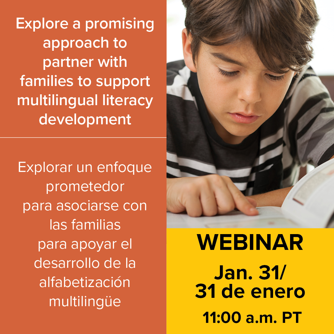 AP_OD_National's tweet photo. Jan. 31 we’ll share insights from a course to help Spanish-speaking families advocate for #multilingualliteracy best practices.
https://t.co/VWYct3B3DR https://t.co/IVuZ2BmSb8