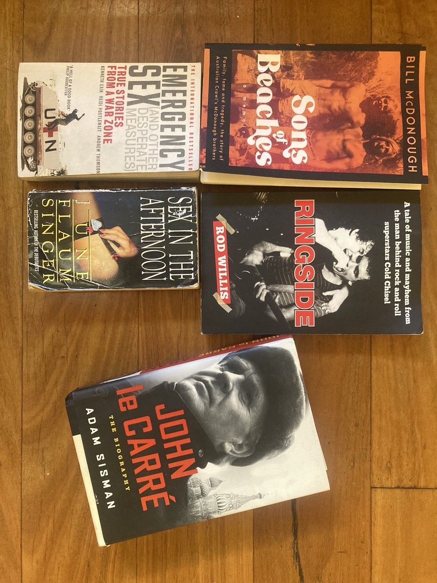 My summer reading so far … sex n drugs n rock n roll basically! I try to read easier stuff to give my creative brain a rest and recharge for the year ahead. Whatever that holds - stay tuned for a surprising announcement soon. #summer #readingforpleasure