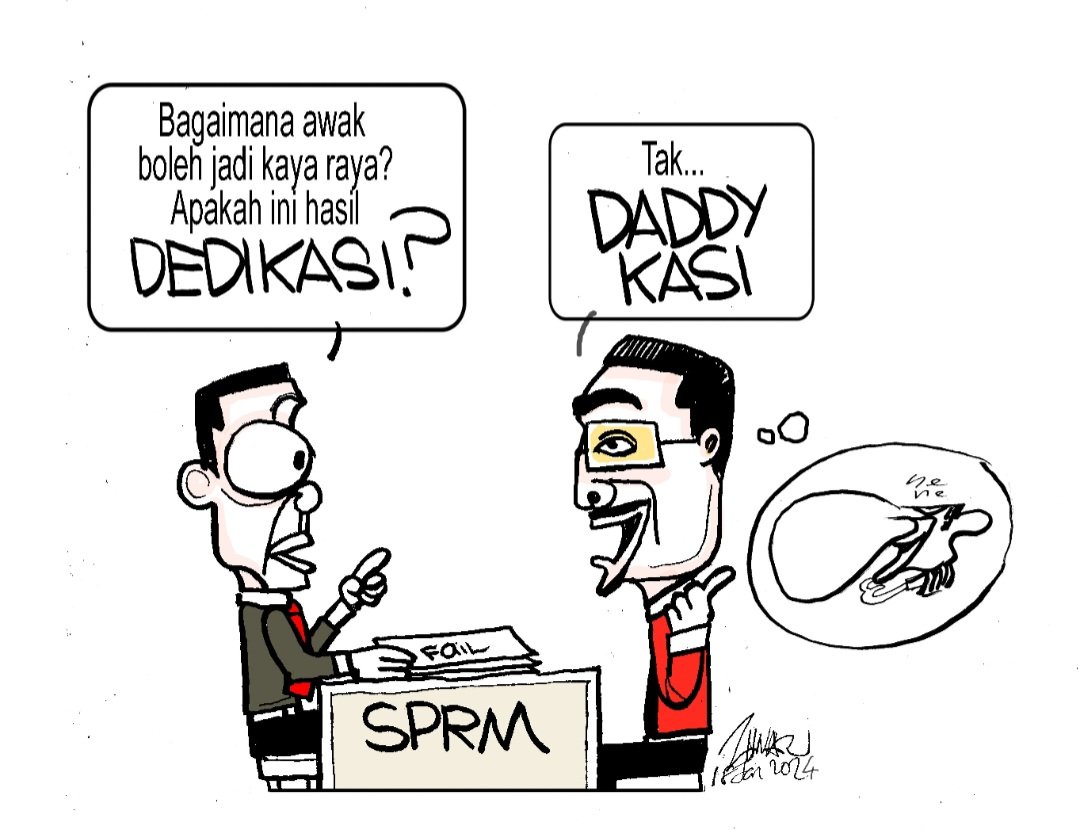 zunarkartunis's tweet photo. Sementara itu di #SPRM https://t.co/sG5UowCjmi