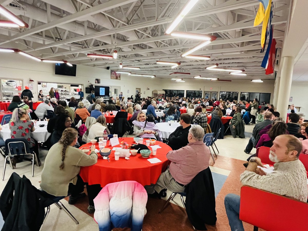 Over 300 people showed up to support the Hinesburg Food Shelf in the inaugural CVU Empty Bowls dinner! Over 6k raised thanks to junior Teryn! Not sure how you pulled this off so gracefully, T. You are inspiring! ⁦<a href="/cvsdvtsupt/"><a href="/CVSDVT/">CVSDVT</a>Supt</a>⁩ ⁦@CVSDVT⁩ ⁦<a href="/CVULearns/">CVU Learns</a>⁩