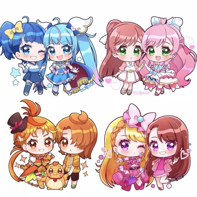 変身前後ひろプリちゃんズデフォルメ描くの楽しい!だいすき#デフォルメ絵を流してデフォルメ民を増やそう 