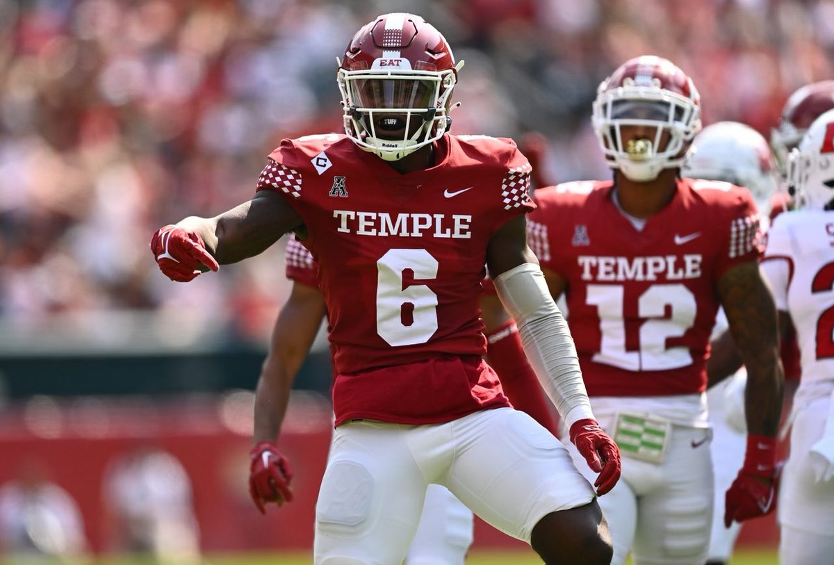 #AGTG I am blessed to receive an offer from Coach @Dbowman85 and Temple University Football! @Temple_FB 🦉 ⚫️🔴⚪️ #Temple  #Owls #TUFF  #Elite3🔺@RileyElite3 @_Elite3 @SeanW_Rivals @clintbrew247 @ChadSimmons_ @PattonBoy_11 @Twin_Johnson4 @Coach_Kriesky @__coachj @strengthcoach34