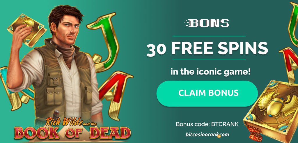 bitcasinorank's tweet photo. 🔥New players can get a unique #BONUS of 30 #freespins in the iconic game Book of Dead by making a deposit of only $10 at Bons #casino
✅Bonus code: BTCRANK
✅Link: https://t.co/H8qQYxa8QM
#casinobonus #bookofdead #slotonline #bestgame #bonusecode #Gaming #gamigbonus #casino https://t.co/LJYdj4KxY5
