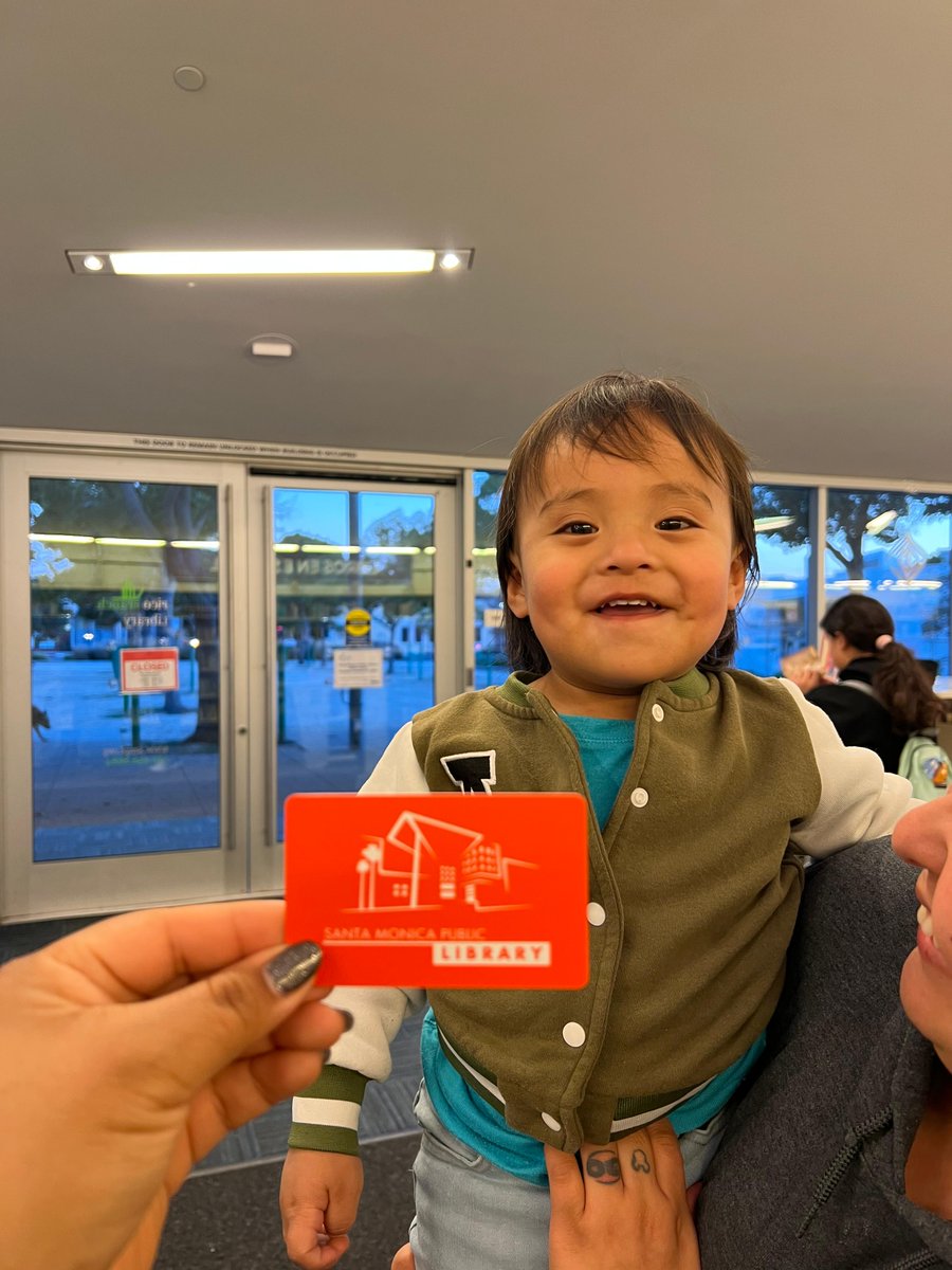 Getting his first library card from the best library on the West Coast! 🌊🏖️
 
#SMPL #BestCardOnTheWestCoast #BeachReads #WestCoastReads #SantaMonicaPublicLibrary