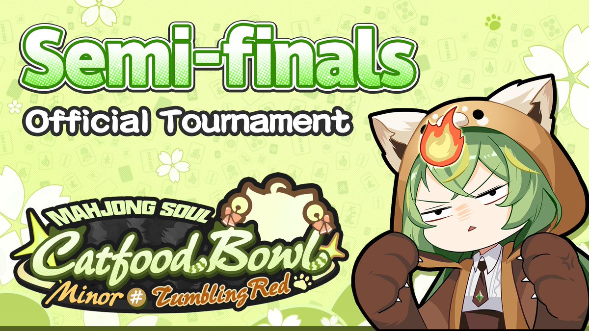 MahjongSoul_EN's tweet photo. The Semi-finals of CFBMinor #TumblingRed Tournament will start IN 1 HOUR!
Top 8 players are ready to dive into more thrilling mahjong matchups! Who will secure a spot in the Finals, and who will end their steps right here?
The live stream will also feature the Gift Code and Lucky Draw part, don't miss out!
Link: https://t.co/e9pSV30SeU
#MahjongSoul #Yostar #CFBMinor