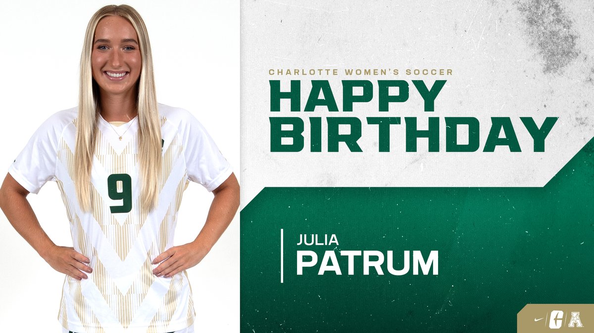 Charlotte Women's Soccer (@charlottewsoc) on Twitter photo 𝐻𝒶𝓅𝓅𝓎 𝐵𝒾𝓇𝓉𝒽𝒹𝒶𝓎 to our 𝗻𝗲𝘄 𝗴𝗿𝗮𝗱𝘂𝗮𝘁𝗲 𝗮𝘀𝘀𝗶𝘀𝘁𝗮𝗻𝘁 <a href="/Juliapatrum/">Julia</a>!
#GoldStandard⛏️ 𝐻𝒶𝓅𝓅𝓎 𝐵𝒾𝓇𝓉𝒽𝒹𝒶𝓎 to our 𝗻𝗲𝘄 𝗴𝗿𝗮𝗱𝘂𝗮𝘁𝗲 𝗮𝘀𝘀𝗶𝘀𝘁𝗮𝗻𝘁 <a href="/Juliapatrum/">Julia</a>!
#GoldStandard⛏️