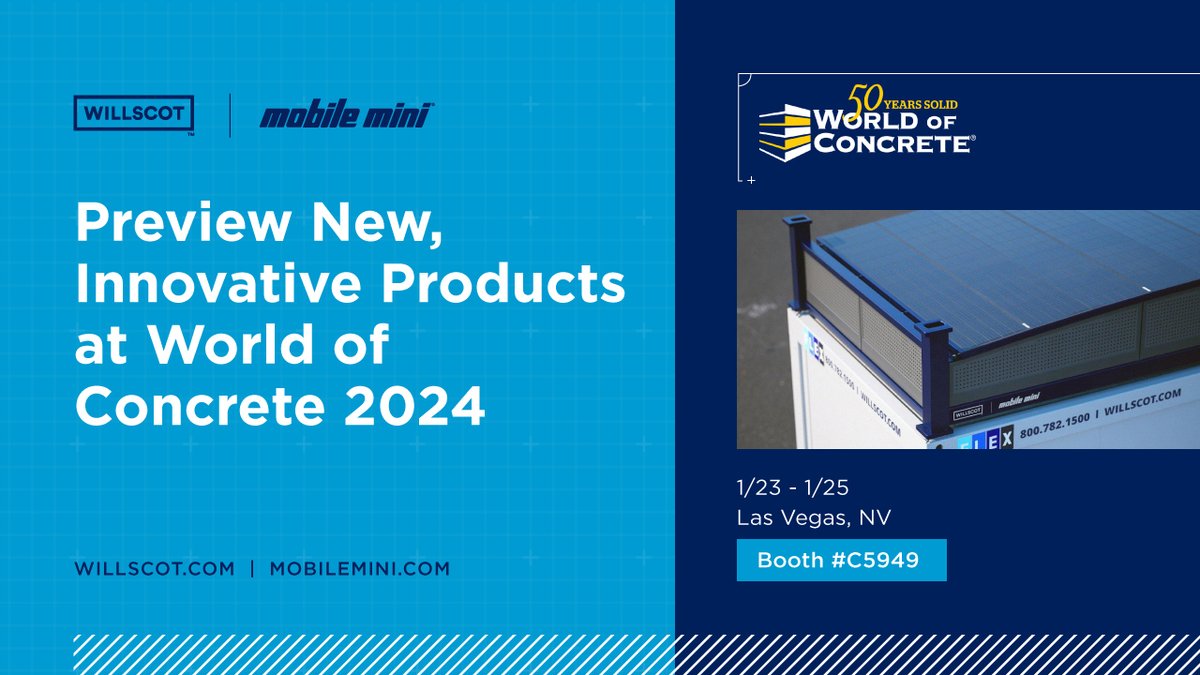 Curious about what new products are launching this year? Preview our new modern power solutions and see other innovations in modular and storage space at World of Concrete booth C5949: lnkd.in/dPrRrhmX. #woc2024 #woc50 #wsmmreadytowork