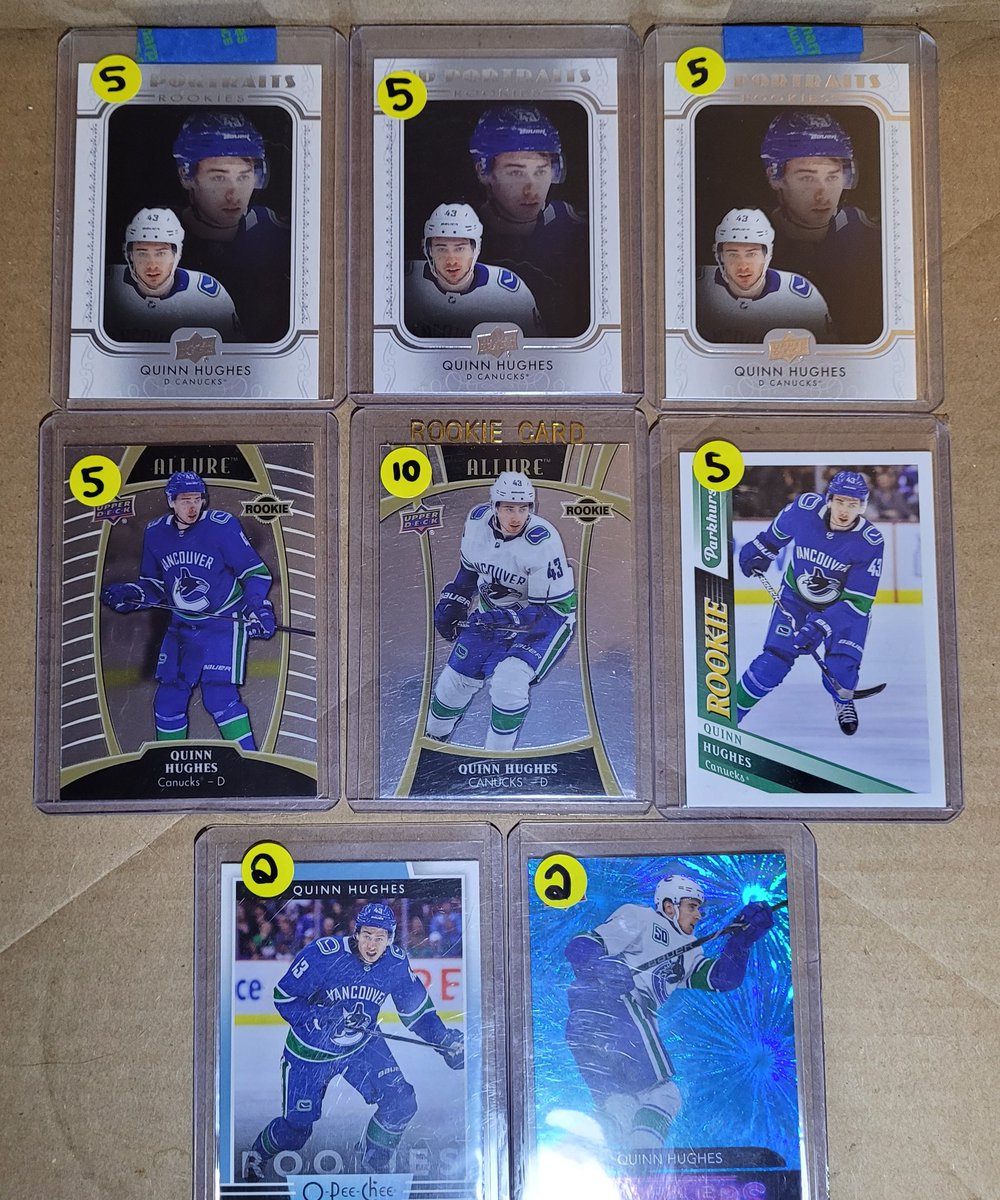StveLikesStuff's tweet photo. Quinn Hughes Collection:
#Acuna #Alonso #Panari next :)
USD: $220
CAD: $300
#Quinn #Hughes #NHL
#Canucks #Hobby https://t.co/GJDdVhNedV