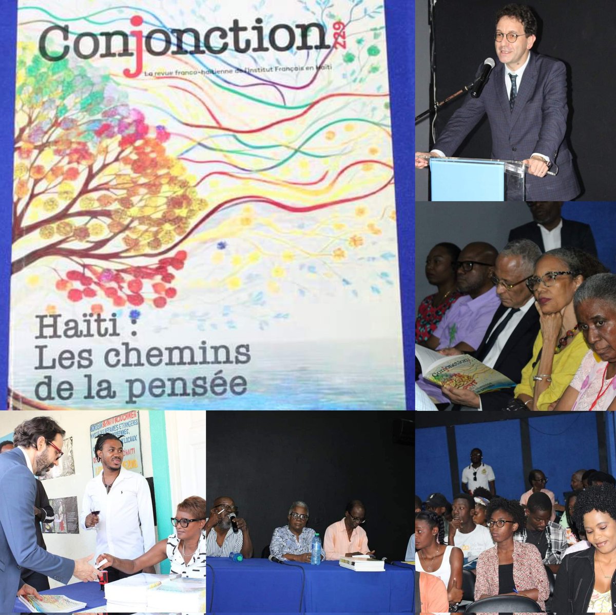 josephlunieOFF's tweet photo. #Conjonction, revue franco-haïtienne fondée en 1946, signe son grand retour après 6 ans d'absence. Elle a été présentée à un public sélect le mercredi 17 janvier, à l'Institut Français. @josephlunieOFF @ambafranceht @FabriceMauries https://t.co/HJBWk0NYVX