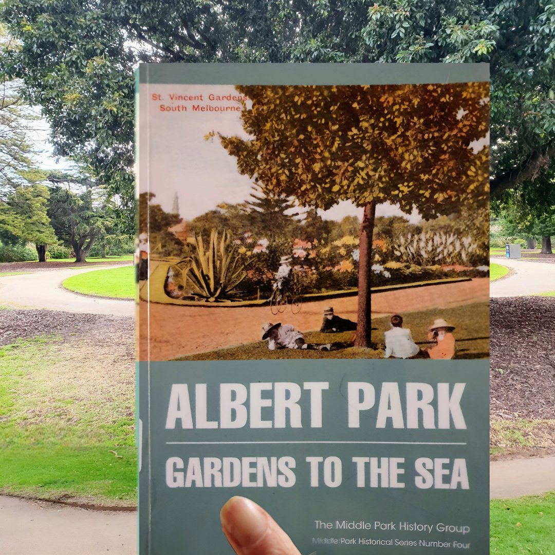 PMILibrary's tweet image. It's #BookFaceFriday with Albert Park: Gardens to the Sea by Middle Park History Group 🌿🌊
Borrowing is just a library visit away!
#BookFace #LibraryCollection #FoundinaLibrary #Bookstagram #PMIVicHistoryLibrary #AlbertPark