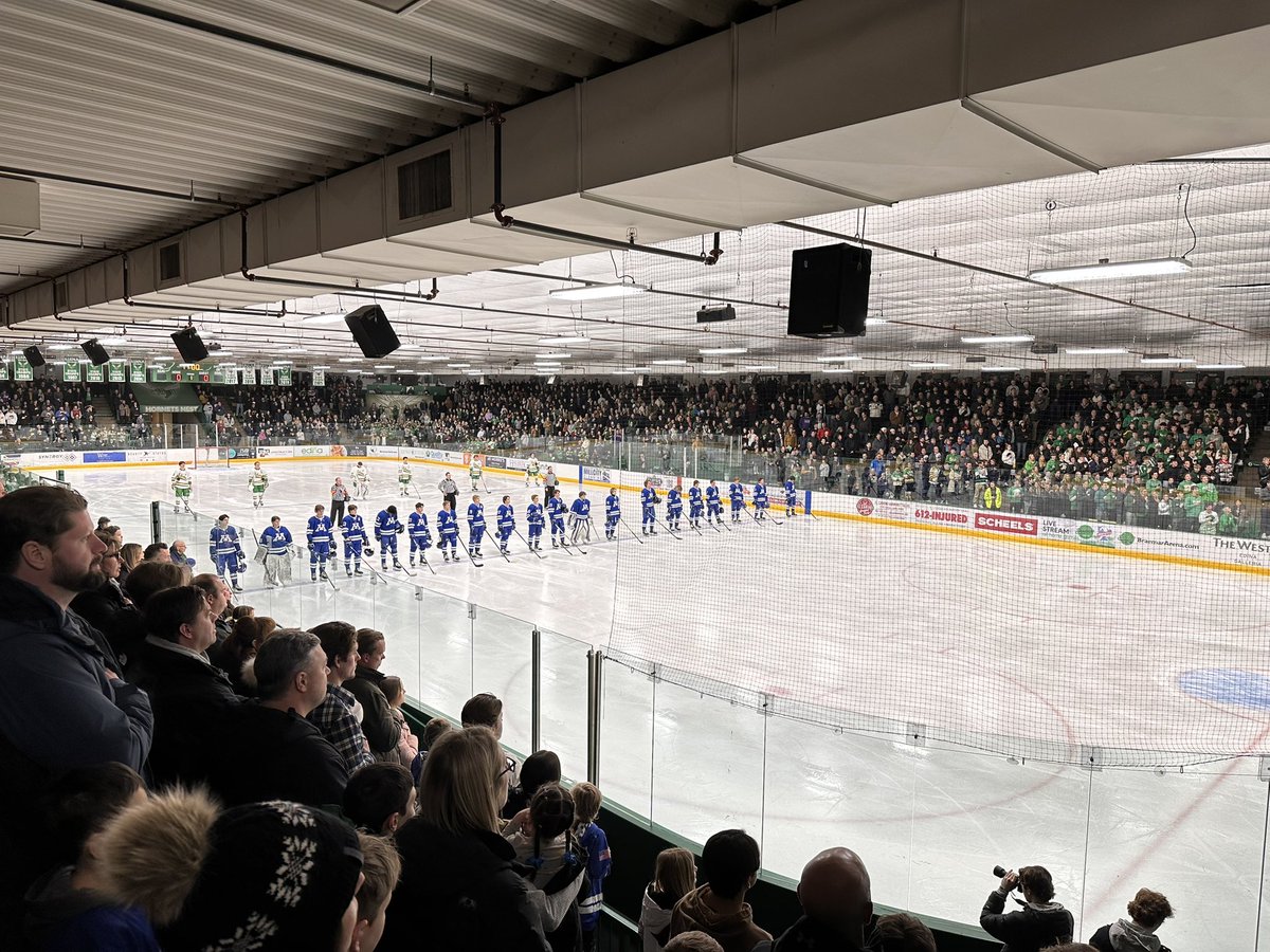 A sold out Braemar Arena for #1 Minnetonka vs. #3 Edina. #Hornets