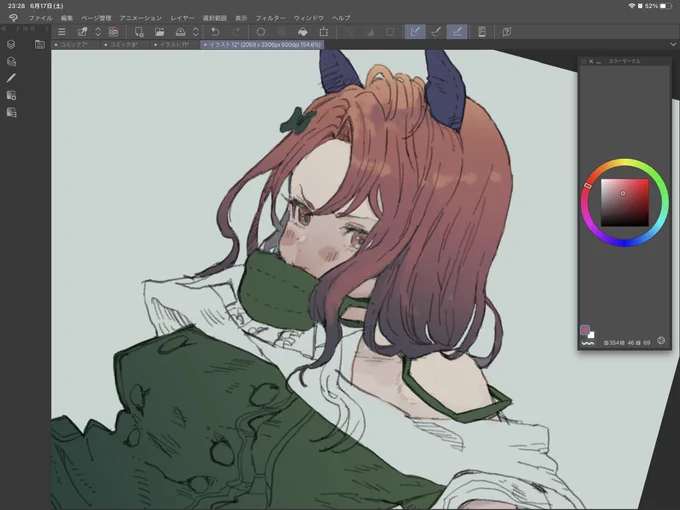 描いてる途中が1番いいわ 