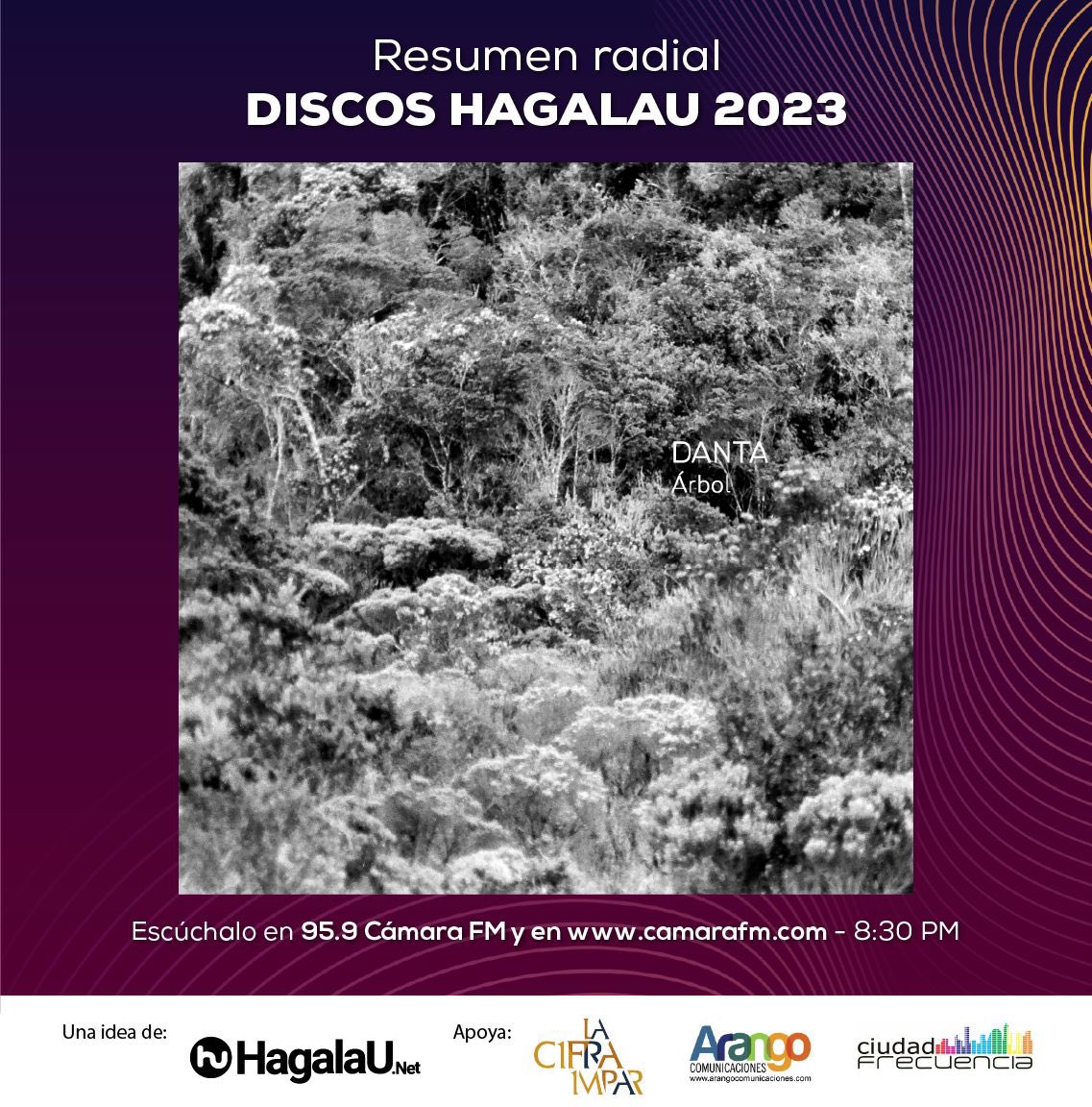 #Alaire “Resumen de discos HagalaU” presenta a <a href="/labandadeltapir/">Danta</a> y su Ep “Árbol”. 

🗓️18 de enero de 2024
📻95.9 @Camarafm 
🕣8:30 p. m.
📲 camarafm.com/OnLine
👉Programación completa aquí: goo.su/c2ltD

#HagalaU #ResumenHagalaU  #CámaraFM