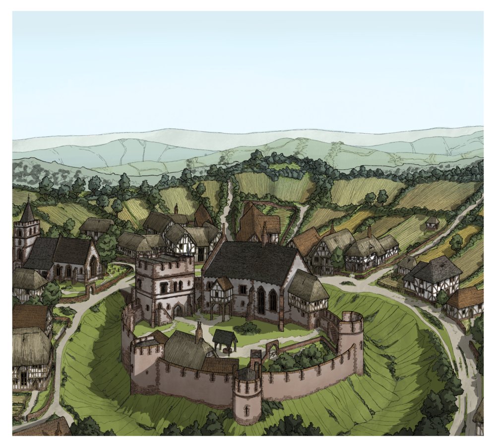 I have had the great pleasure to finish a depiction for <a href="/medic_bat/">Ofc.AWD</a> of an english castle set around the 15th century, thank you very much for the comission!