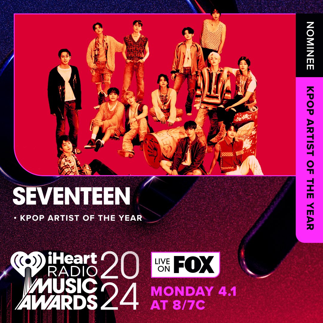 iHeartRadio Music Awards voting season is back 🔥 SEVENTEEN is nominated for KPOP ARTIST OF THE YEAR 🎉 🗓️ Jan. 18th - March 25th 👉🏻 iHeartRadio.com/Awards #SEVENTEEN #세븐틴 #iHeartAwards