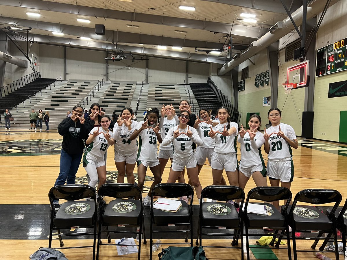 youngkerbball's tweet photo. Big region win tonight against a well coached Kofa team. 

Final score: 46-41

Shoutout to Jr Guard Reyna Albarado for qualifying for State Finals with our YHS Varsity Cheer this morning, then helping lead us to a win tonight. Continuously impressed with our kids. ❤️ https://t.co/84QB4WQPJY