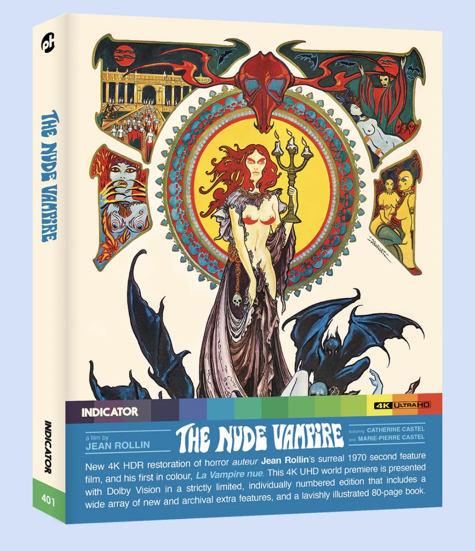 leloupceleste's tweet photo. À paraître le 22 avril prochain au 🇬🇧 via @indicatorseries.
#LaVampireNue (1970) et #LesDémoniaques (1974) de #JeanRollin en édition limitée #4KUltraHD 📀.
#CatherineCastel #MariePierreCastel #JoëlleCœur #WillyBraque https://t.co/A3T2vbkOgo
