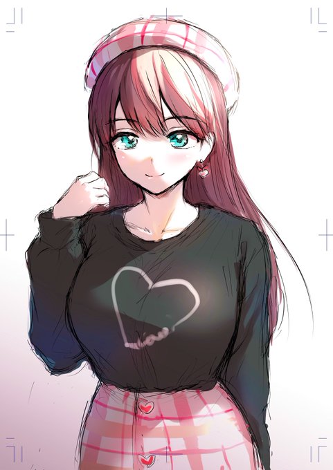 できる時にどんな娘描こうかなって練習がてら好きにやってみてました 