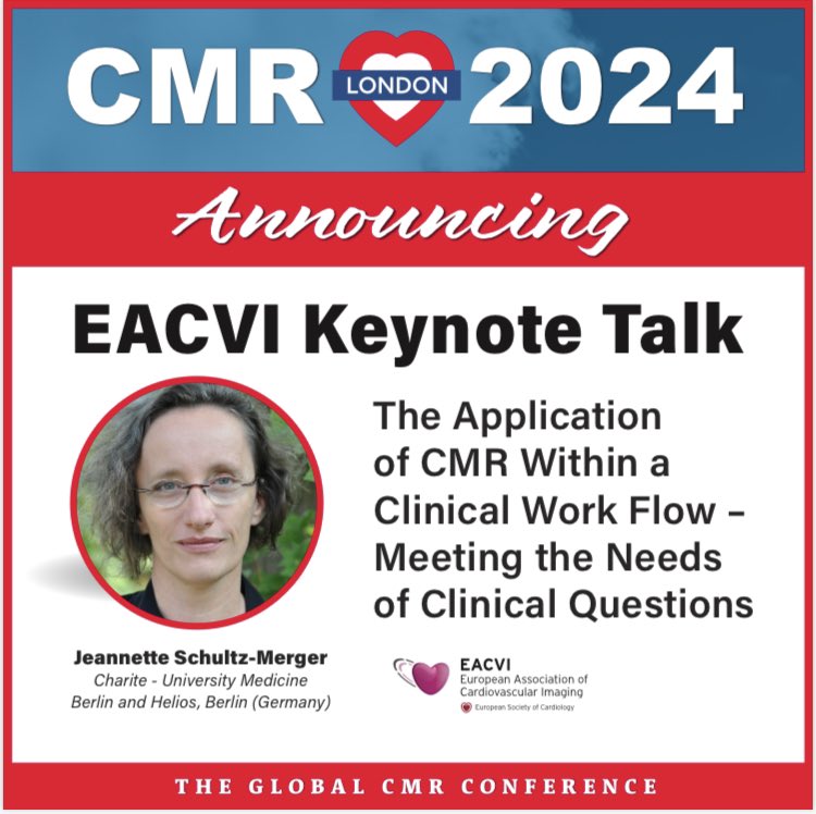 2.1/n and another keynote talk by Prof Schultz-Merger… a prominent figure both within SCMR and EACVI… intrigued to hear about #whyxmr meeting the need and answering the questions! #CMR2024 @Sarah_Moharem @EACVIPresident @SCMRorg @purviparwani @vineetao17 @ydaryani