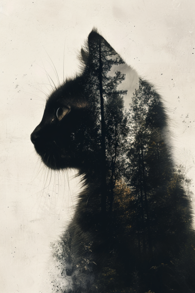 Today's prompt is "[animal] in double exposure of [landscape], silhouette --ar 2:3 --style raw --stylize 500 --v 6." Feel free to ask if you have any questions or need further guidance. Happy creating! 🎨✨ #PromptShare  #AI #midjouney