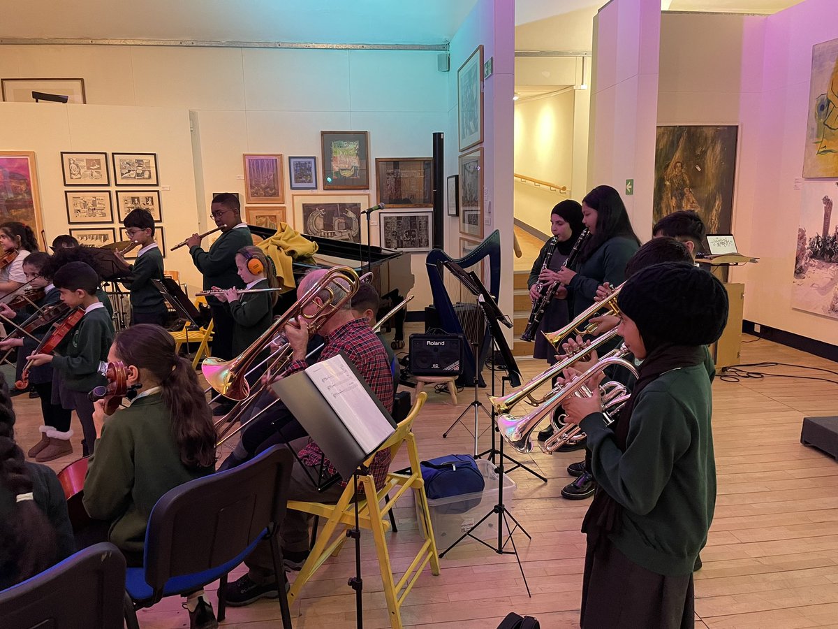 beechhillsch's tweet photo. Our school orchestra took part in a performance led by Daniel Bath yesterday in The Crossley Gallery at Dean Clough for the Halifax Launch of CultureDale. The children did an amazing job - for many it was their first public performance outside school! We are very proud of them 😊 https://t.co/hRJa5HBbWi