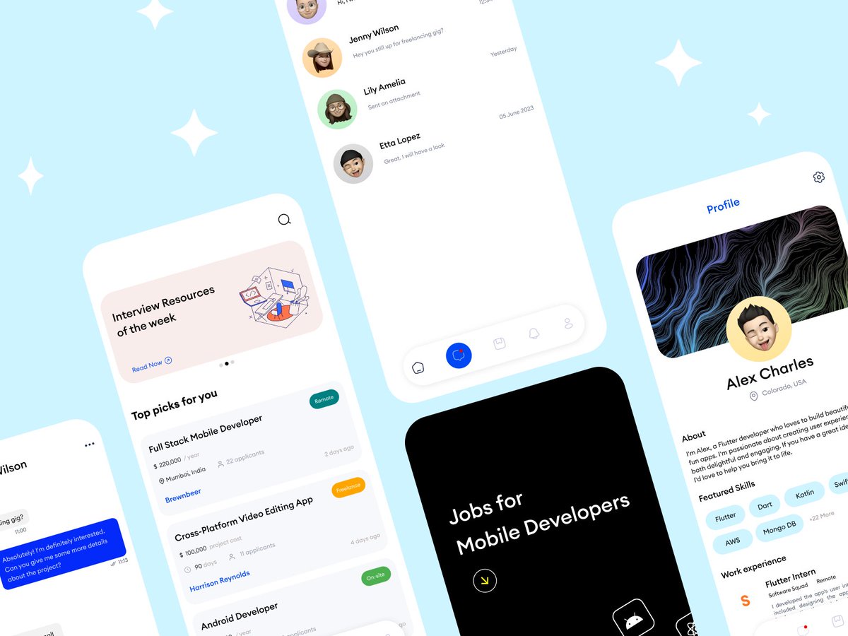 Hello, the design community, we are happy to share with all of you our upcoming update for the Flutter Jobs

Full post - lnkd.in/dtR7gQkc

#FlutterJobs #TechJobs #JobOpportunity #CareerBoost #HiringNow #agency #appdevelopment