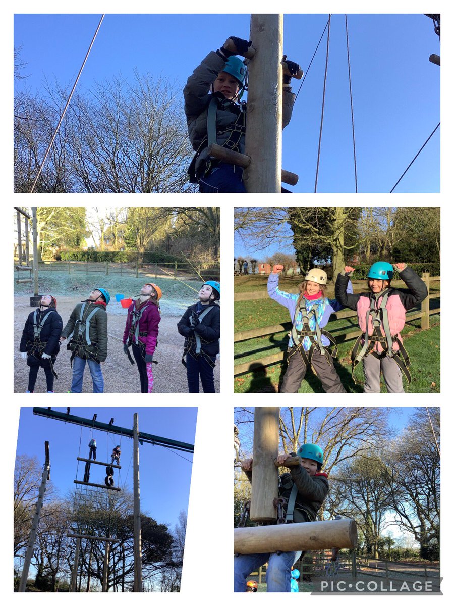 Lots of fun on the high ropes and caving.