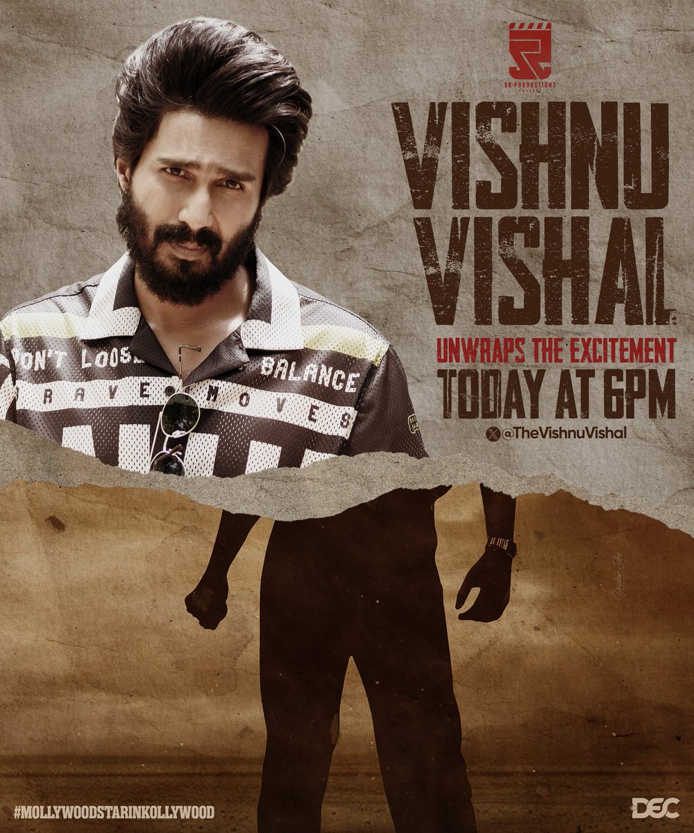 Charming @TheVishnuVishal Spills the Beans on Kollywood's Newest Leading Man Today at 6pm, Stay Tuned✨ From Malabar to Madras⚡️ #MollywoodStarinKollywood @SR_PRO_OFFL @teamaimpr @decoffl