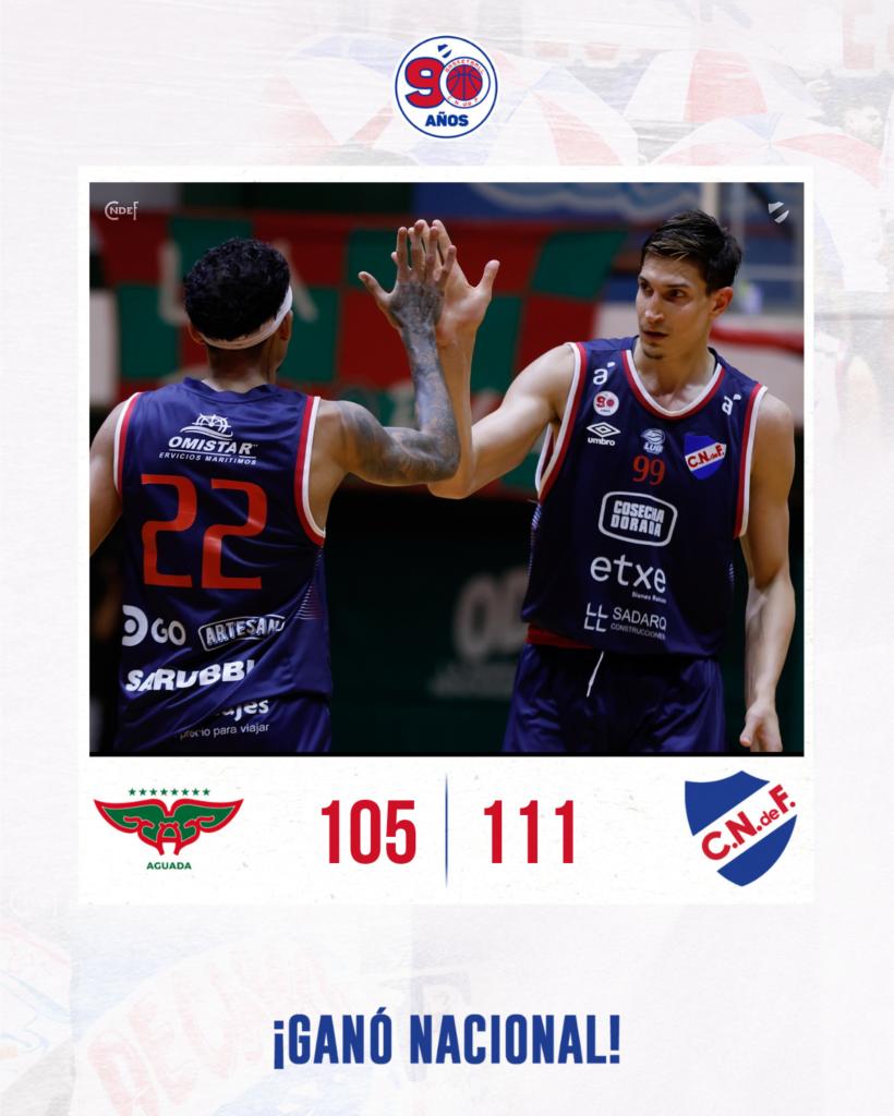 ¡𝗚𝗔𝗡𝗢́ 𝗡𝗔𝗖𝗜𝗢𝗡𝗔𝗟! 🔵⚪️🔴  

⏱️ Final del partido 🏀

 #Nacional 111 - 105 Aguada

#ElClubGigante
#MismoEscudoMismaPasión