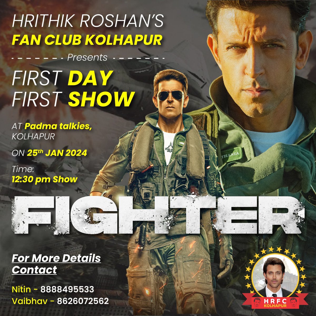 Hrithik Roshan Fan's club Kolhapur tweet media
