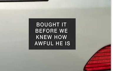 MoHaley's tweet photo. @LakotaMan1 Saw this bumper sticker on a Tesla... made me judge them less. https://t.co/XG3TazmAsv