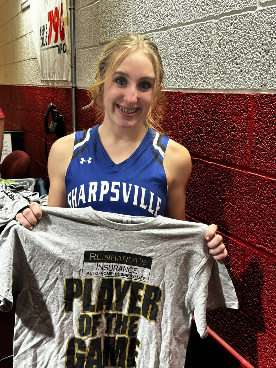 Huge win for Sharpsville tonight and huge game for Brooklyn Ramsey!!
11 of 13 pts in 2nd half
Two big threes in 4th qtr to take home the @reinhardts1904 POG T! 
<a href="/SHSCoverage/">Sharpsville Athletics</a> <a href="/SharpsvilleGBB/">Sharpsville Girls Basketball</a>