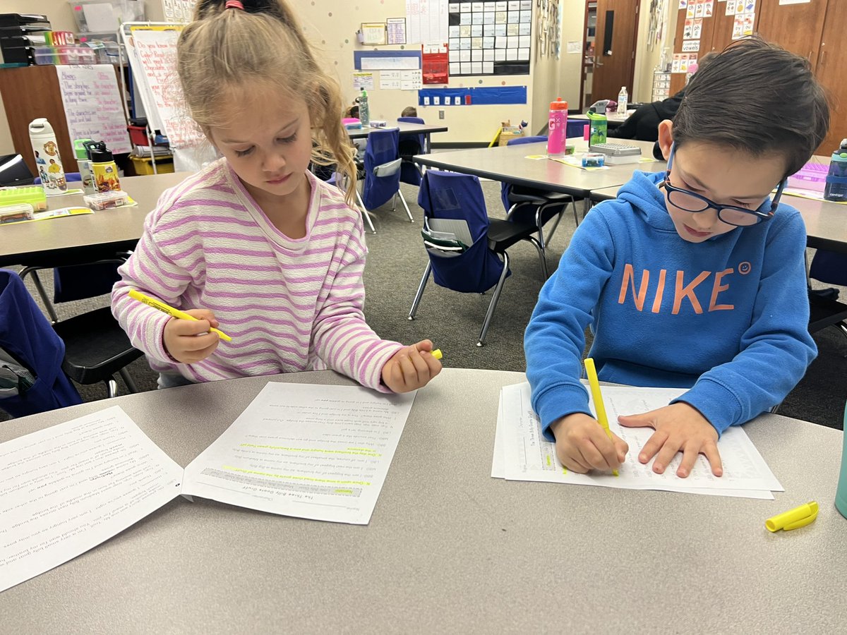 Reader’s Theater! We’ve highlighted our scripts and started practicing our lines. Next, we will create our backdrops and masks. Next week we will perform for our kindergarten buddies! @KWhite_ASE <a href="/HumbleISD_ASE/">Atascocita Springs</a> <a href="/AmandaPrice001/">Amanda Price</a> <a href="/KLAfyounizadeh/">Katie Afyounizadeh</a>